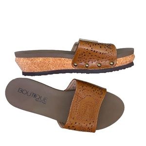 CORKYS Boutique cork wedge sandals women’s shoes size 9